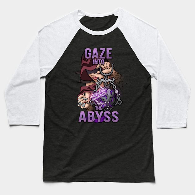 Gaze into de Abyss Baseball T-Shirt by RetroFreak